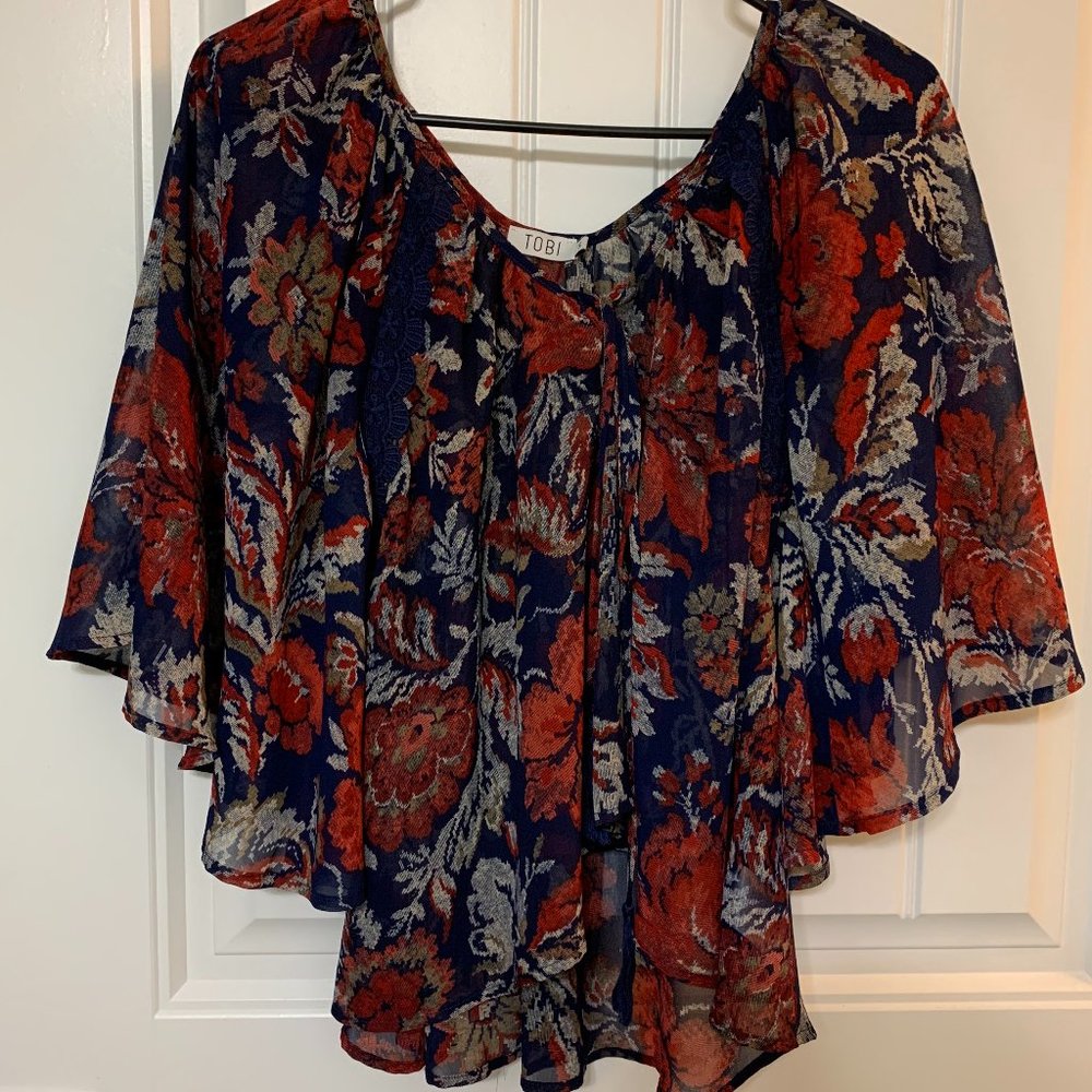 Floral boho blouse